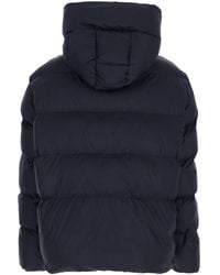 Pinko - Giza Down Jacket With Fixed Hood And Love Birds Diamond Cut Patch On Sleeve - Lyst