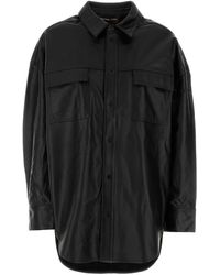 Michael Kors - Leather Oversize Shirt - Lyst
