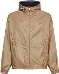 Prada - Hooded Reversible Re-Nylon Jacket Recycled Polyamide Bomber - Lyst