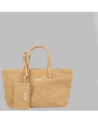 A.P.C. - Small Shoulder Bag Le Drummer Toile Cotton Handbags - Lyst