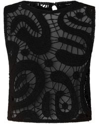 Pinko - Crochet Sleeveless Top - Lyst