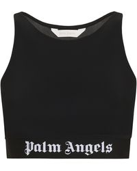 Palm Angels - Technical Fabric Crop Top Elastane - Lyst