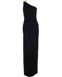 Elisabetta Franchi - Long One-Shoulder Dress - Lyst