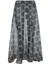 Pierre Louis Mascia - Organza Kobes Midi Skirt - Lyst