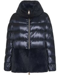 Herno - Ultralight Nylon And Lady Alternative Fur Cape - Lyst