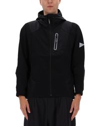 and wander - Logo Detail Jacket Nylon Polyurethane - Lyst