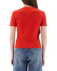 Tory Burch - Jacquard T Monogram Jersey Viscose Jumpers - Lyst