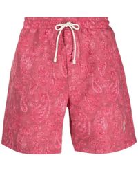 Brunello Cucinelli - Raspberry Paisley Tailored Shorts - Lyst