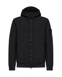 Stone Island - Soft Shell-R Hooded Jacket - Lyst