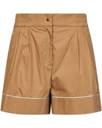Moncler - Cotton Blend Tailored Shorts - Lyst