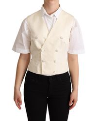 Dolce & Gabbana - Silk Blend Sleeveless Vest Luxury Waistcoat - Lyst