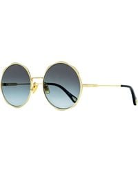 Chloé - Chloe Scallop Rim Sunglasses Ch0184S 005- 59Mm Metal/Plastic (Acetate) - Lyst