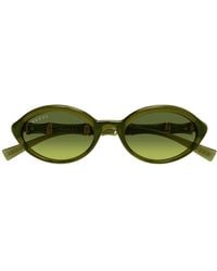 Gucci - Gucci Eyewear Gg2059S004 Oval Frame Sunglasses - Lyst