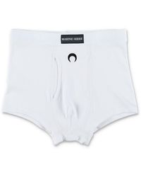 Marine Serre - Logo Embroidered Ribbed Boxers - Lyst