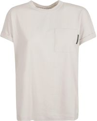Brunello Cucinelli - Patched Pocket Plain T-shirt - Lyst