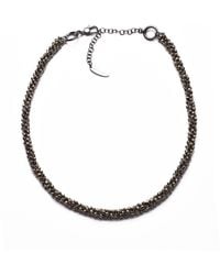 Brunello Cucinelli - Pyrite Glass Bead Choker - Lyst