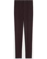 Celine - Pantalon Slim En Laine Gabardine Chocolat Trousers - Lyst