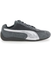 PUMA - 'Speedcat' Low Top Sneakers With Logo Patch On The Tongue And Formstrip Logo Detail On The Sidei N Leather And Mesh - Lyst