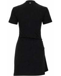 Rabanne - Mini Dress Piercing Details Cotton Elastane - Lyst