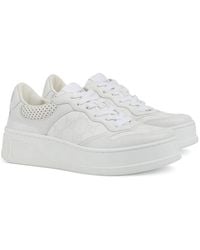 Gucci - GG Embossed Leather Sneaker - Lyst