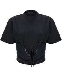 Mugler - Corset T-Shirt - Lyst