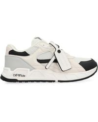 Off-White c/o Virgil Abloh - Leather And Mesh Sneakers Cow Hide Trainers - Lyst