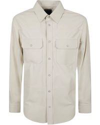 Zegna - Round Hem Patched Pocket Buttoned Shirt - Lyst
