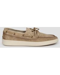 Corvari - Suede Boat Loafers - Lyst