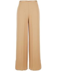 forte_forte - Pants With Elasticized Back Waist And Wide Leg - Lyst