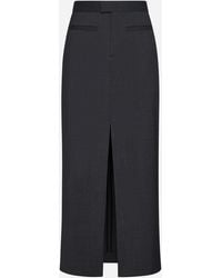Filippa K - Wool-Blend Long Skirt - Lyst
