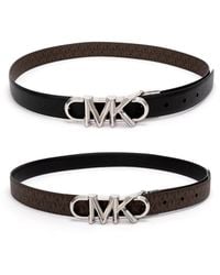 Michael Kors - Michael Kors Reversible Monogram Belt - Lyst