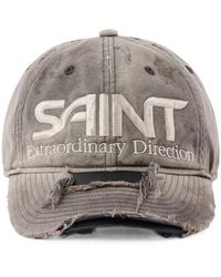SAINT Mxxxxxx - Distressed Logo-Embroidered Baseball Cap - Lyst