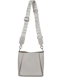 Stella McCartney - Mini Crossbody Bag Embossed Grainy Mat W/Studded Logo - Lyst