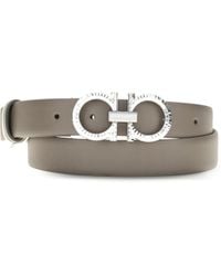 Ferragamo - Reversible And Adjustable Gancini Belt Calf Leather Bos Taurus E Braces - Lyst