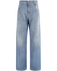 Ermanno Scervino - Baggy Jeans Pure Cotton With Resca Pattern - Lyst