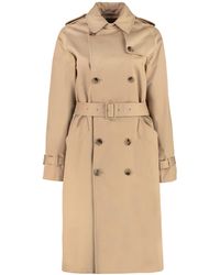 A.P.C. - Greta Double-breasted Trench Coat - Lyst