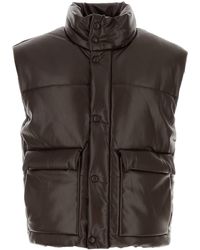 Nanushka - Chocolate Synthetic Leather Jovan Padded Jacket - Lyst