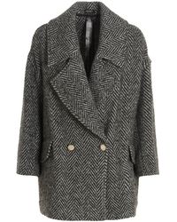 Womens Clothing Coats Short coats Grey Coats in Dark Grey 38 Desigual Synthetic Merlon Coats Women Grey 