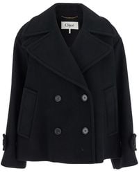 Chloé - Ma96 Wool Polyamide Outerwear - Lyst