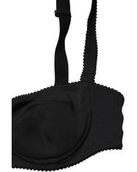 Dolce & Gabbana - Semi-Pad Underwire Balconette Bra Underwear Elastane Silk Clothing - Lyst