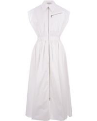 Alexander McQueen - Midi Dress Sleeveless With Zip - Lyst