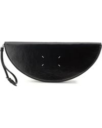 Maison Margiela - Halfmoon Leather Clutch Bag Calf Bos Taurus Clutches - Lyst