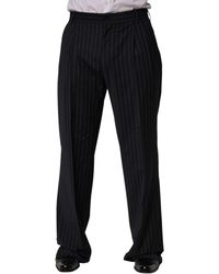 Dolce & Gabbana - Dolce & Gabbana Striped Wool-Blend Trousers - Lyst