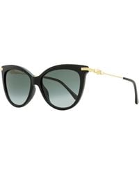 Jimmy Choo - Cat Eye Sunglasses Tinsley /g 8079o Black/gold 56mm - Lyst