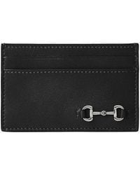 Gucci - Leather Card Holder With Clamp Calfskin Wallets & Cardholders - Lyst