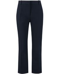 FRAME - Cotton Cropped Trousers - Lyst