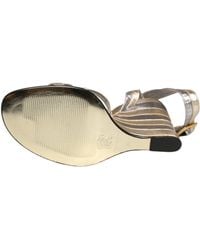 Dolce & Gabbana - Leather Wedge Heels Sandals Shoes - Lyst