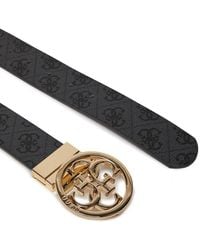 Guess - Guess Logo-Embroidered Adjustable Belt - Lyst