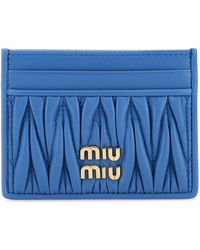 Miu Miu - Cerulean Leather Card Holder - Lyst