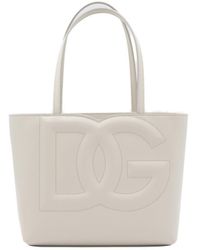 Dolce & Gabbana - Ivory Leather Tote Bag - Lyst
